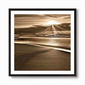 Photograph - Sunset On The Beach Art Print