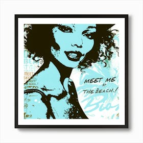 At The Beach Quotes - Meet At Beach Art Print