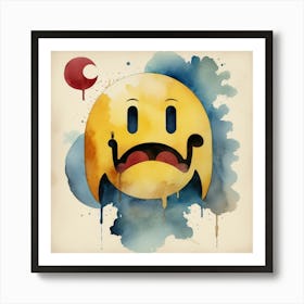 Sad Pac-Man Art Print