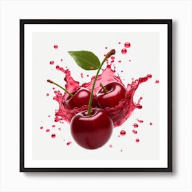 Cherry Splash 2 Art Print