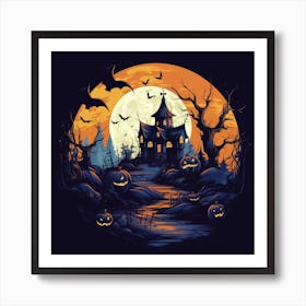 Halloween House 2 Art Print