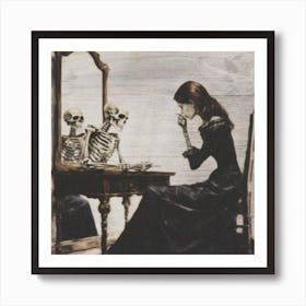 Skeletons In The Mirror Art Print