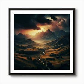 Landscape Stock Videos & Royalty-Free Footage 2 Art Print