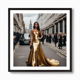 Golden women City of London Art Print