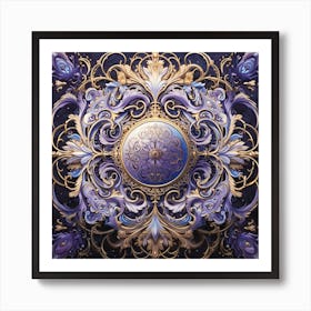 Purple And Gold Art Print