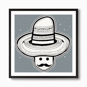 Mexico Hat Sticker 2d Cute Fantasy Dreamy Vector Illustration 2d Flat Centered By Tim Burton (28) Art Print