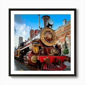 Firefly Intricate Steampunk Locomotive At Victorian London Station 94578 (2) Art Print