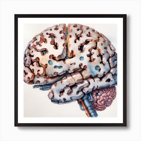 Brain Anatomy Art Print