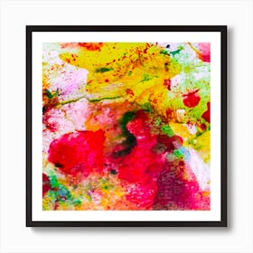 Abstract With Watercolor Splashes Art Print