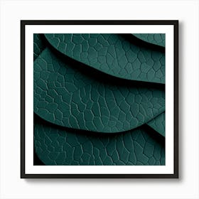 Green Leather Texture Art Print