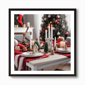 Christmas Table Setting 26 Art Print