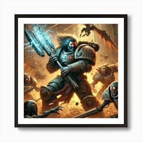 Kjarl Grimblood Hand To Hand Combat Scene Poster