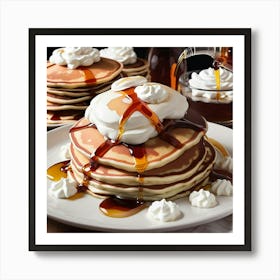 Pancakes With Maple Syrup Art Print