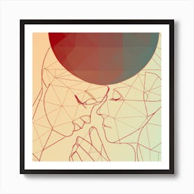 Lovers in Chaos Art Print