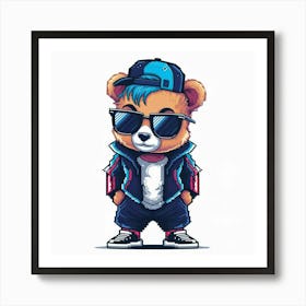 Hip Hop Bear Art Print