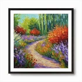 Garden Path inspired Monet Art Print