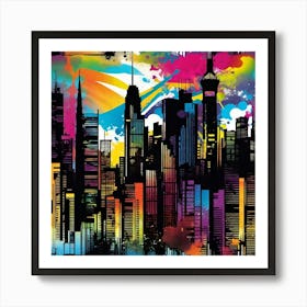 City Skyline 13 Art Print