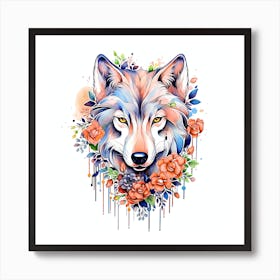 Wolf Head Tattoo Art Print