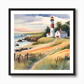 Lighthouse Painting Art Print