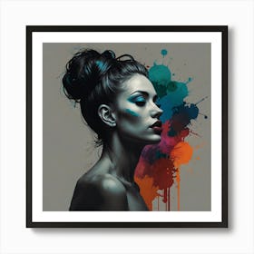 Abstract Painting women Art Print