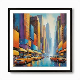 New York City Taxis Art Print Art Print