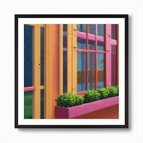 Colorful House With Windows Art Print