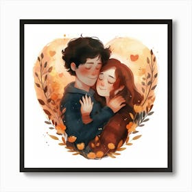 Autumn Love Art Print