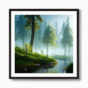 Forest Wallpaper Art Print