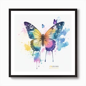 Watercolor Butterfly 1 Art Print