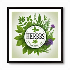 Herbs Logo 3 Art Print