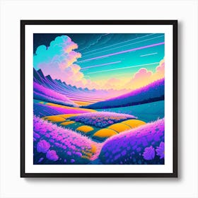 Psychedelic Landscape Art Print