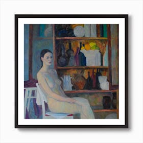 Woman In A Chair Art Print