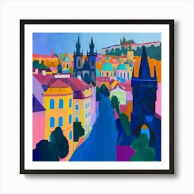 Abstract Travel Collection Prague Czech Republic 3 Art Print