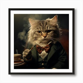 Boss Cat In A Suit Art Print