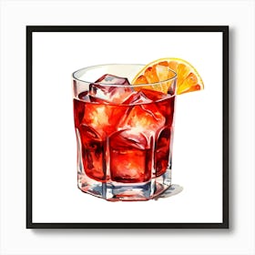 Red Wine Cocktail Art Print