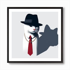 Maffia Cat Art Print