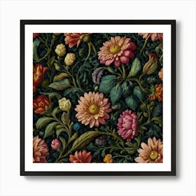 Floral Wallpaper 4 Art Print