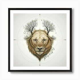 Lion Of The Forest Art Print