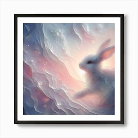 Rabbit In Space Art Print