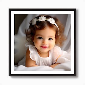 Angel Baby Girl Art Print