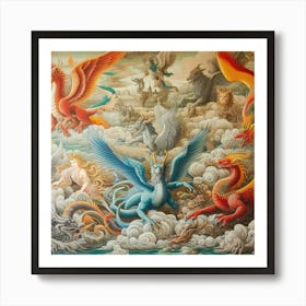 Dragons In The Sky Art Print