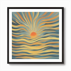 Sunrise Over The Ocean Art Print