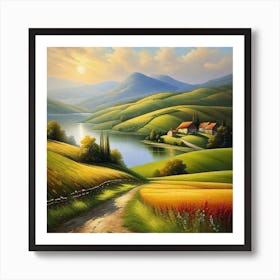 Landscape Painting 156 Art Print