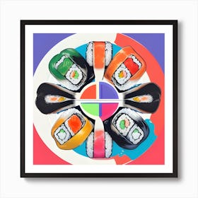 Sushi Plate Art Print