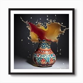 Splashing Water Art Print