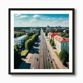 Soviet Union Contemporary Capital Baltic Suburbia Commute Community Municipality Asphalt Ka Art Print