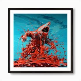 Shark Splash Art Print