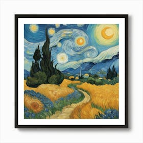 Starry Night Art Print 3 Art Print