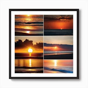Sunset On The Beach 265 Art Print