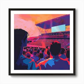 A Stadium Crowd Lofi Illustration 1718674841 3 Art Print